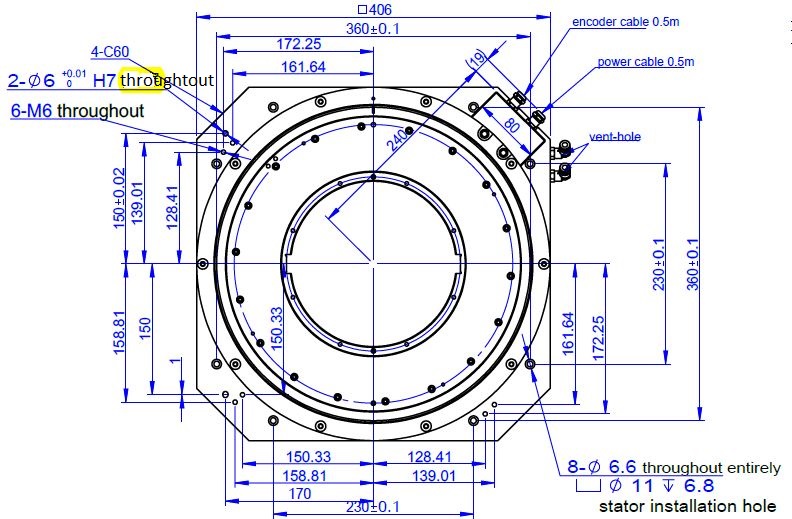 HAN'S LASER High Power Frame Inner Rotor Torque Motor 